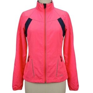 Brooks Shelter Technology Run Jacket Womens Sm Neon Pink Full Zip Windbreaker